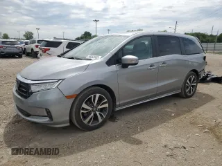 2023 Honda Odyssey Touring with VIN 5FNRL6H85PB028013, listed as a Copart auction lot 56053555 with 35,393 mi miles and Salvage title. Bid and sale history available at DreamBid. Image 1.