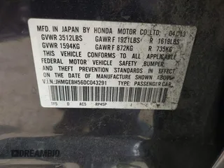 2013 Honda Fit Sport с VIN JHMGE8H56DC043291, выставлен на аукционе IAAI как лот 41870050 с пробегом 115 272 миль миль и . История ставок и продаж доступна на DreamBid. Изображение 9.