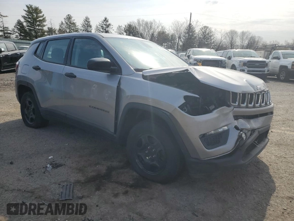 2019 Jeep Compass Sport with VIN 3C4NJDAB4KT775160, listed as a Copart auction lot 48569715 with 193,388 mi miles and Salvage title. Bid and sale history available at DreamBid. Image 4.