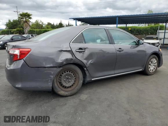 2014 Toyota Camry L with VIN 4T4BF1FK8ER431452, listed as a Copart auction lot 54802665 with 76,393 mi miles and Salvage Title. Bid and sale history available at DreamBid. Image 3.