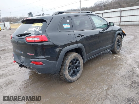 2016 Jeep Cherokee Trailhawk with VIN 1C4PJMBS6GW113069, listed as a IAAI auction lot 41757725 with 125,029 mi miles. Bid and sale history available at carsss.com. Image 4.