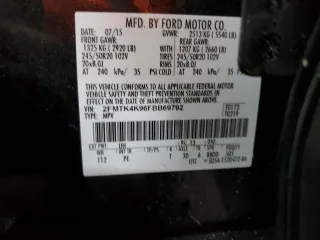 2015 Ford Edge Titanium with VIN 2FMTK4K96FBB69792, listed as a Copart auction lot 45319865 with 158,335 mi miles and Salvage Title. Bid and sale history available at carsss.com. Image 15.