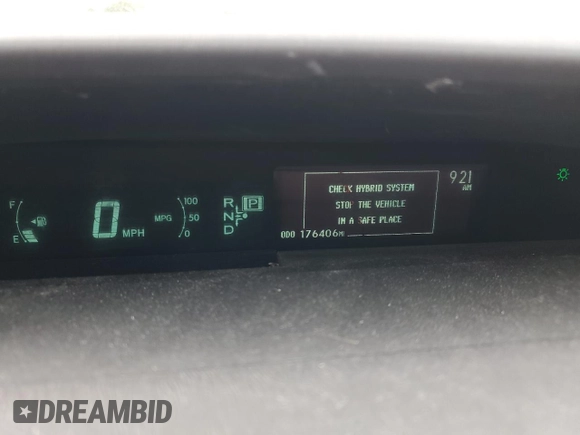 2012 Toyota Prius One with VIN JTDKN3DUXC5493783, listed as a Copart auction lot 54357425 with 176,406 mi miles and Clean Title. Bid and sale history available at DreamBid. Image 9.