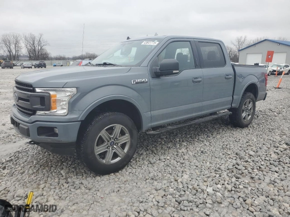 2019 Ford F-150 XL with VIN 1FTEW1E44KFA06146, listed as a Copart auction lot 43641775 with 127760 miles and Salvage Title. Bid and sale history available at carsss.com. Image 1.