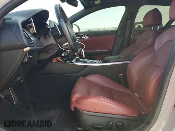 2022 Kia Stinger GT1 with VIN KNAE45LC9N6119924, listed as a Copart auction lot 74745054 with 43,142 mi miles and Salvage Title. Bid and sale history available at DreamBid. Image 7.