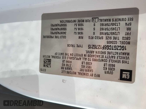 2015 Chevrolet Express Cargo с VIN 1GCZGTCG6F1276215, выставлен на аукционе IAAI как лот 42867519 с пробегом 178 049 миль миль и . История ставок и продаж доступна на DreamBid. Изображение 9.