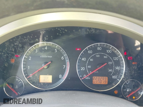 2005 Infiniti FX with VIN JNRAS08W45X202491, listed as a IAAI auction lot 42479564 with 223,299 mi miles and . Bid and sale history available at DreamBid. Image 7.