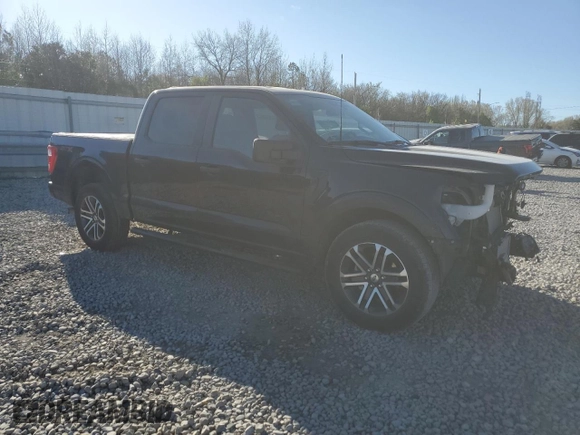 2023 Ford F-150 XL with VIN 1FTEW1CP9PKD57520, listed as a Copart auction lot 50247595 with 39,477 mi miles and Salvage Title. Bid and sale history available at carsss.com. Image 4.
