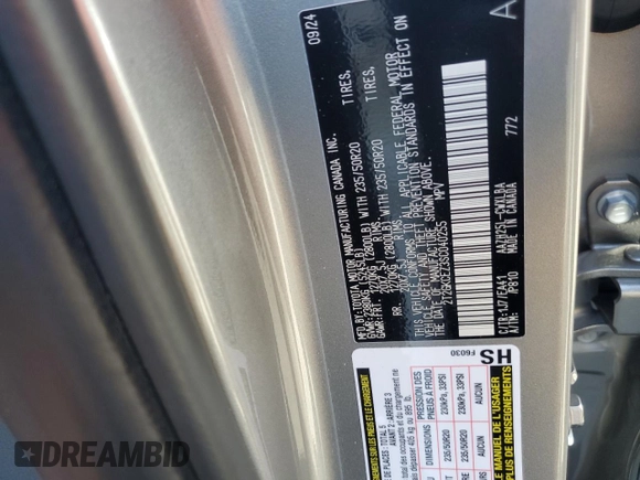 2025 Lexus NX 350h Premium with VIN 2T2GKCEZ3SC040255, listed as a Copart auction lot 52103885 with 7,288 mi miles and Salvage title. Bid and sale history available at DreamBid. Image 16.