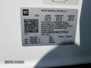 2024 Cadillac XT5 Premium Luxury AWD z VIN 1GYKNERS3RZ757814, wystawiony jako Copart lot #58976985 z przebiegiem 4 608 mil mil oraz Szkoda całkowita • Salvage title. Historia ofert i sprzedaży dostępna na DreamBid. Obrazek 14.