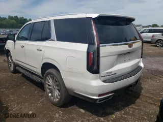 2021 Cadillac Escalade Premium Luxury with VIN 1GYS4BKL1MR472915, listed as a Copart auction lot 56033654 with 23,442 mi miles and Salvage Title. Bid and sale history available at carsss.com. Image 2.