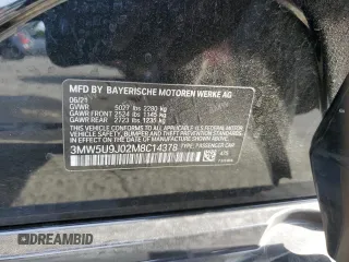 2021 BMW 3 Series M340i xDrive with VIN 3MW5U9J02M8C14378, listed as a Copart auction lot 48590905 with 29,848 mi miles and Salvage Title. Bid and sale history available at carsss.com. Image 12.