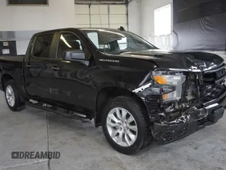 2023 Chevrolet Silverado 1500 Custom with VIN 3GCPDBEK4PG147047, listed as a Copart auction lot 49730355 with 73,611 mi miles and Salvage Title. Bid and sale history available at DreamBid. Image 1.