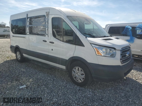 2015 Ford Transit Passenger XL with VIN 1FBAX2CM1FKB00328, listed as a Copart auction lot 43079865 with 55,851 mi miles and Salvage Title. Bid and sale history available at carsss.com. Image 4.