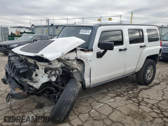 2007 Hummer H3 SUV with VIN 5GTDN13E478256422, listed as a Copart auction lot 84375874 with 203,057 mi miles and Salvage Title. Bid and sale history available at DreamBid. Image 1.