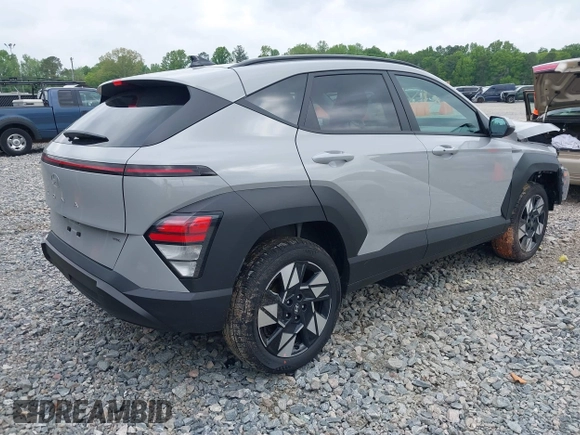 2025 Hyundai Kona SEL with VIN KM8HBCAB7SU273670, listed as a IAAI auction lot 42030055 with 3,600 mi miles. Bid and sale history available at carsss.com. Image 4.