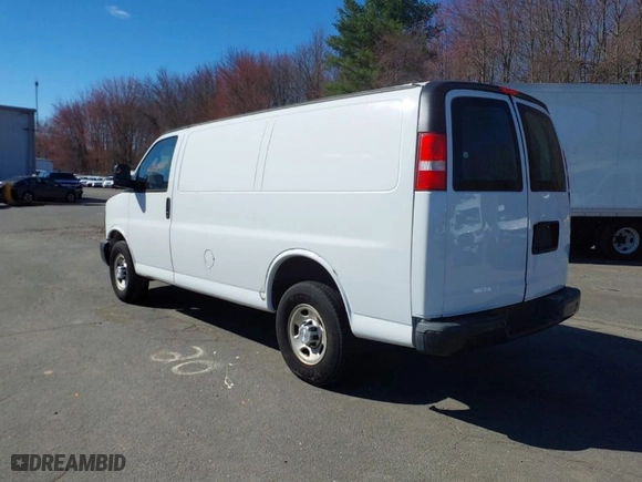2017 Chevrolet Express Cargo Van with VIN 1GCWGAFF7H1111965, listed as a IAAI auction lot 41974494 with 89,994 mi miles. Bid and sale history available at carsss.com. Image 3.
