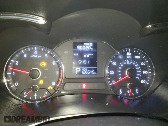 2016 Kia Forte LX with VIN KNAFX4A66G5504272, listed as a Copart auction lot 42122615 with 126,645 mi miles and Salvage Title. Bid and sale history available at carsss.com. Image 9.