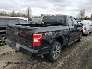 2019 Ford F-150 XL with VIN 1FTEX1EP0KKC22297, listed as a Copart auction lot 47800195 with 96,819 mi miles and Salvage Title. Bid and sale history available at carsss.com. Image 3.