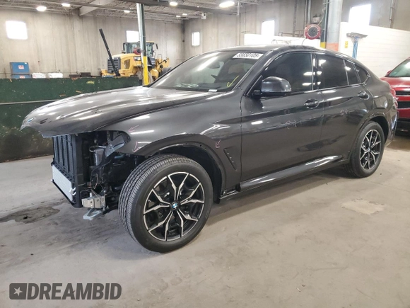 2025 BMW X4 xDrive30i z VIN 5UX33DT09S9Z17216, wystawiony jako Copart lot #55650105 z przebiegiem 1 214 mil mil oraz Szkoda całkowita • Salvage title. Historia ofert i sprzedaży dostępna na DreamBid. Obrazek 1.
