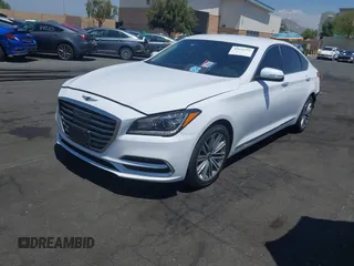 2018 Genesis G80 3.8L with VIN KMHGN4JE2JU238858, listed as a IAAI auction lot 42151733 with 49,512 mi miles and . Bid and sale history available at DreamBid. Image 2.