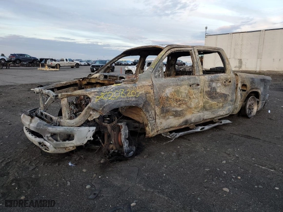 2019 Ram 1500 Rebel with VIN 1C6SRFLT7KN580058, listed as a Copart auction lot 80208203 with 0 mi miles and Salvage Title. Bid and sale history available at carsss.com. Image 1.
