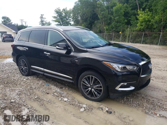 2019 Infiniti QX60 Luxe with VIN 5N1DL0MM9KC517056, listed as a Copart auction lot 62558455 with 69,808 mi miles and Clean title. Bid and sale history available at DreamBid. Image 4.