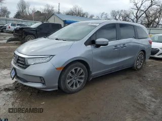 2021 Honda Odyssey EX-L with VIN 5FNRL6H77MB039727, listed as a Copart auction lot 88869145 with Not Provided miles and Salvage Title. Bid and sale history available at DreamBid. Image 1.