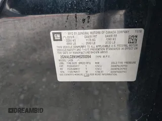 2017 Chevrolet Equinox LT with VIN 2GNALCEK9H6250094, listed as a IAAI auction lot 42105052 with 319,467 mi miles and . Bid and sale history available at DreamBid. Image 9.