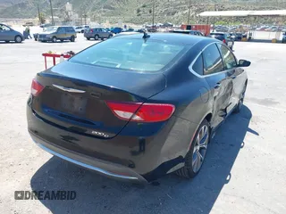 2015 Chrysler 200 C with VIN 1C3CCCCB0FN501215, listed as a IAAI auction lot 42109005 with 125,896 mi miles. Bid and sale history available at carsss.com. Image 4.