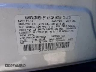 2015 Infiniti QX50 Journey with VIN JN1BJ0HP6FM730720, listed as a Copart auction lot 53863244 with 219,565 mi miles and Clean Title. Bid and sale history available at carsss.com. Image 12.