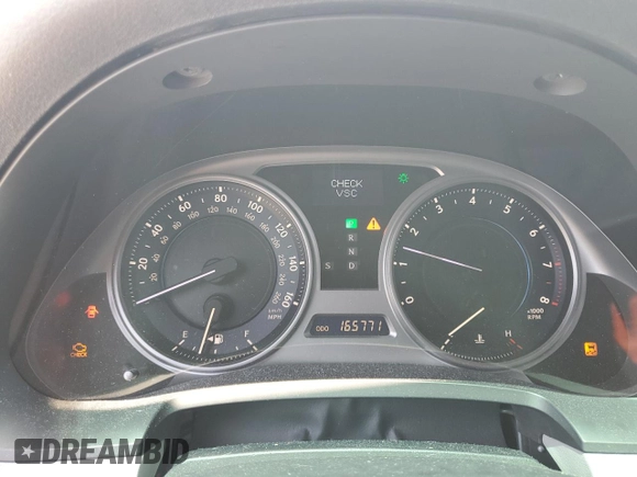 2007 Lexus IS 250 with VIN JTHBK262075042008, listed as a Copart auction lot 52261815 with 165,771 mi miles and Clean title. Bid and sale history available at DreamBid. Image 9.