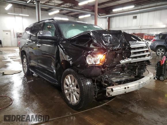 2008 Toyota Sequoia Platinum with VIN 5TDBY67A38S012588, listed as a Copart auction lot 89271415 with 228,639 mi miles and Salvage Title. Bid and sale history available at carsss.com. Image 4.