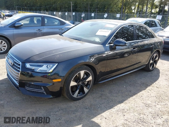 2017 Audi A4 Premium Plus with VIN WAUENAF42HN019863, listed as a IAAI auction lot 42046853 with 112,667 mi miles. Bid and sale history available at carsss.com. Image 2.