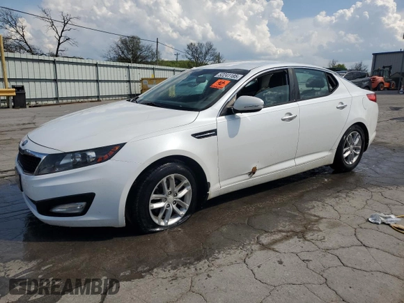 2013 Kia Optima LX with VIN KNAGM4A76D5395099, listed as a Copart auction lot 52241185 with 257,796 mi miles and Clean Title. Bid and sale history available at carsss.com. Image 1.