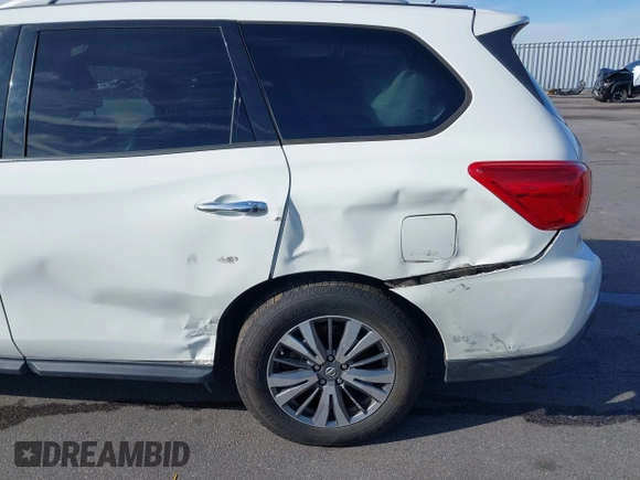 2018 Nissan Pathfinder S with VIN 5N1DR2MN9JC623167, listed as a IAAI auction lot 41606513 with 127,582 mi miles and . Bid and sale history available at DreamBid. Image 6.