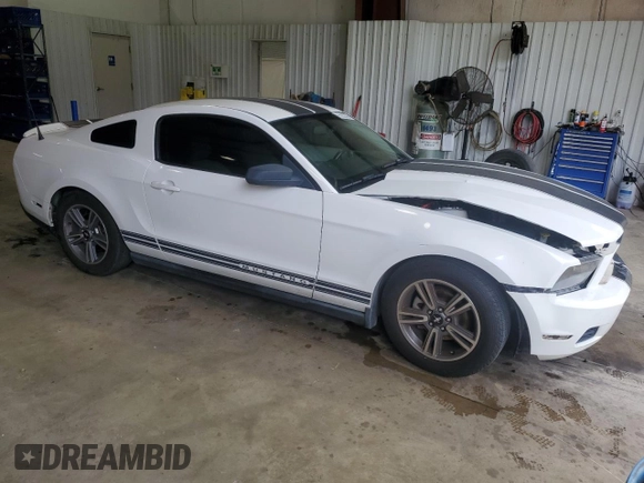 2010 Ford Mustang V6 with VIN 1ZVBP8ANXA5130978, listed as a Copart auction lot 55285385 with 127,633 mi miles and Salvage Title. Bid and sale history available at DreamBid. Image 4.