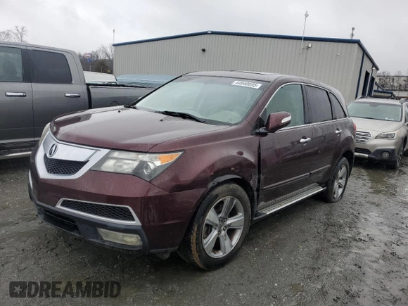 2010 Acura MDX with VIN 2HNYD2H25AH529007, listed as a Copart auction lot 44940695 with 179,198 mi miles and Salvage Title. Bid and sale history available at carsss.com. Image 1.