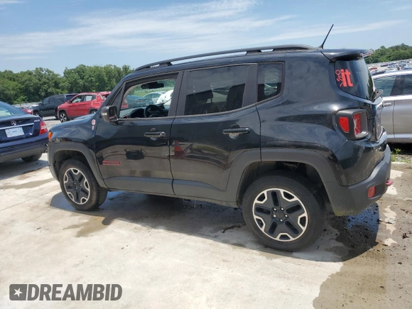 2017 Jeep Renegade Trailhawk with VIN ZACCJBCB9HPG54388, listed as a Copart auction lot 62537115 with 54,897 mi miles and Clean title. Bid and sale history available at DreamBid. Image 2.
