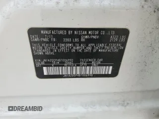 2011 Nissan LEAF SL with VIN JN1AZ0CP4BT006990, listed as a Copart auction lot 41970945 with 70,805 mi miles and Clean Title. Bid and sale history available at carsss.com. Image 12.