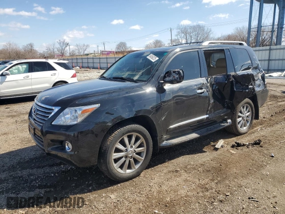 2011 Lexus LX 570 with VIN JTJHY7AX5B4083045, listed as a Copart auction lot 50456225 with 122,942 mi miles and Salvage Title. Bid and sale history available at DreamBid. Image 1.