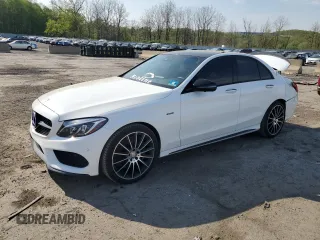 2016 Mercedes-Benz C 450 AMG with VIN 55SWF6EB9GU176626, listed as a Copart auction lot 55214735 with 51,425 mi miles and Salvage title. Bid and sale history available at DreamBid. Image 1.