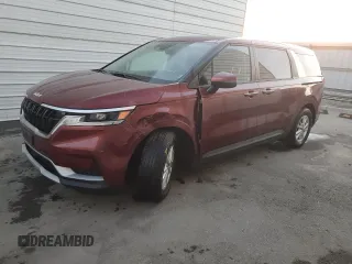 2023 Kia Carnival LX with VIN KNDNB4H35P6281919, listed as a Copart auction lot 76553584 with 0 mi miles and Salvage Title. Bid and sale history available at carsss.com. Image 1.