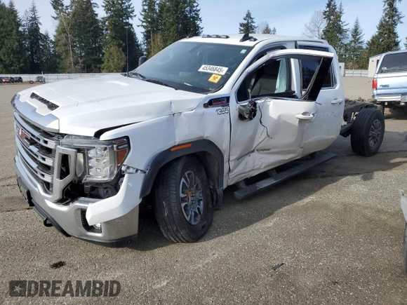 2022 GMC Sierra 1500 with VIN 1GT58MEY6NF165155, listed as a Copart auction lot 45346845 with Not Provided miles and Salvage Title. Bid and sale history available at DreamBid. Image 1.