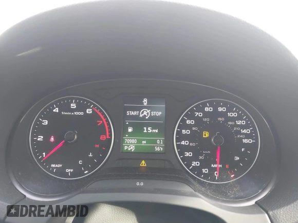 2018 Audi A3 Sedan Premium with VIN WAUAUGFF7J1069760, listed as a IAAI auction lot 41687581 with 70,980 mi miles. Bid and sale history available at carsss.com. Image 7.