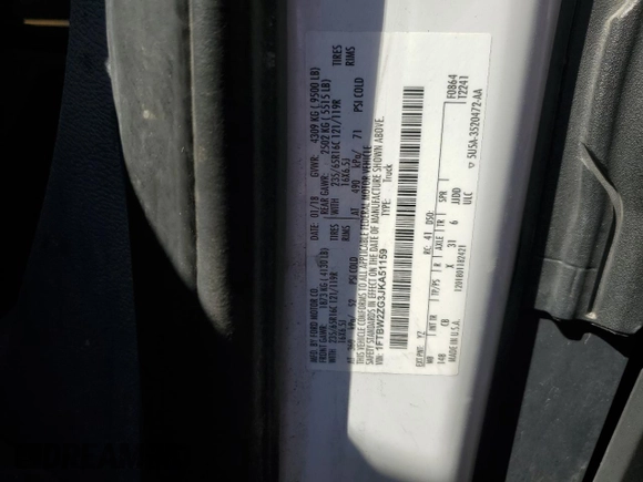 2018 Ford Transit with VIN 1FTBW2ZG3JKA51159, listed as a Copart auction lot 50740565 with 143,139 mi miles and Clean Title. Bid and sale history available at DreamBid. Image 12.