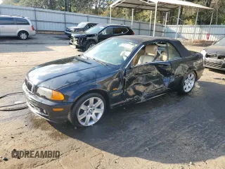 2001 BMW 3 Series 325Ci with VIN WBABS33421JY53592, listed as a Copart auction lot 80011414 with 0 mi miles and Salvage Title. Bid and sale history available at carsss.com. Image 1.