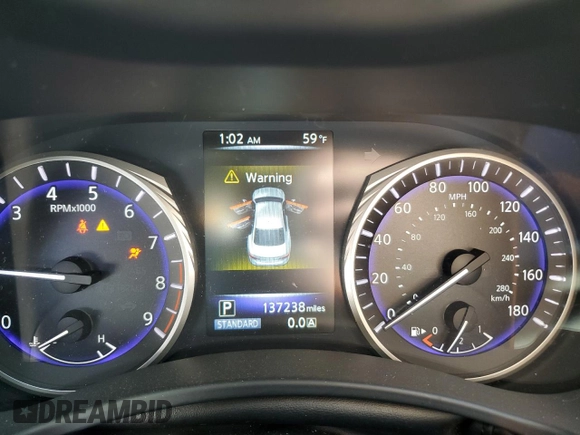 2014 Infiniti Q50 Premium with VIN JN1BV7AP0EM677325, listed as a Copart auction lot 47006435 with 137,238 mi miles and Salvage Title. Bid and sale history available at carsss.com. Image 9.