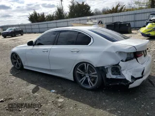 2021 BMW 3 Series 330i with VIN 3MW5R1J05M8B48878, listed as a Copart auction lot 47540515 with 53,516 mi miles and Salvage Title. Bid and sale history available at carsss.com. Image 2.