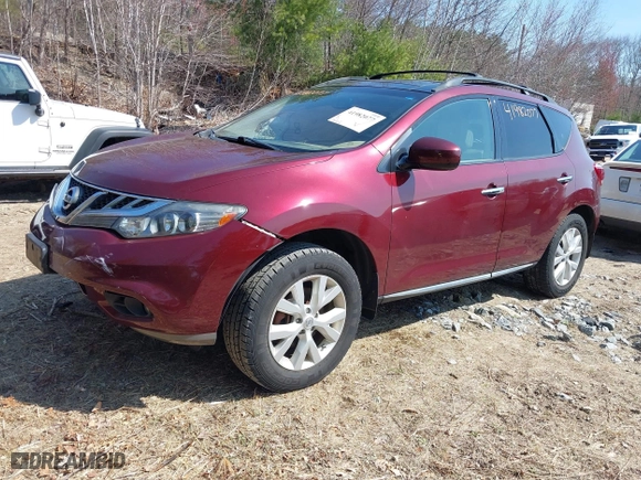 2011 Nissan Murano LE with VIN JN8AZ1MW8BW177494, listed as a IAAI auction lot 41982077 with 78,212 mi miles. Bid and sale history available at carsss.com. Image 2.